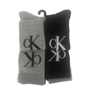 Calvin Klein 5 Pairs Mens Cushion Crew Socks - Gray Assorted/One Size